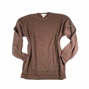 Vintage Lamberti Made in Italy Grandpa Sweater Wool Blend Brown Knit Mens L